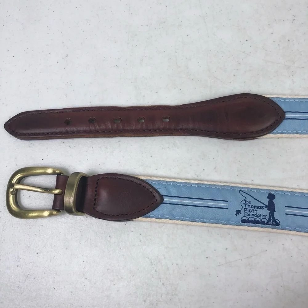 THE Thomas Platt Foundation Leather Cotton Belt